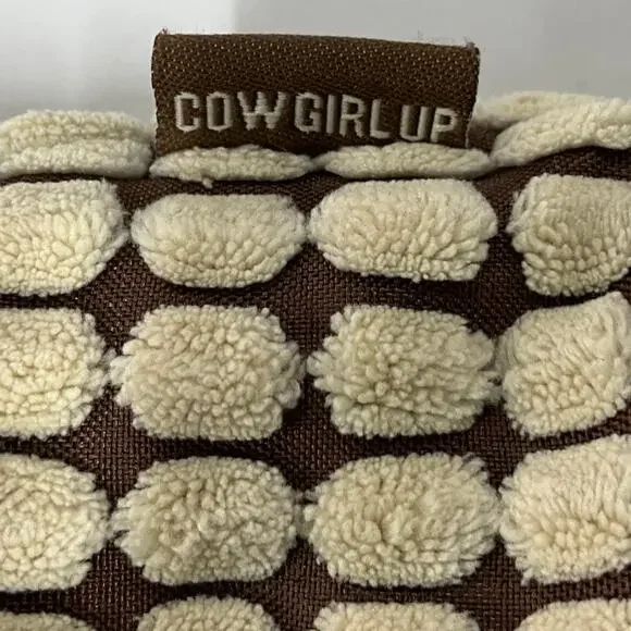 Cowgirl Up Reversible Women's Size L Vest Full Zip Pockets Ivory and Brown - Picture 6 of 10